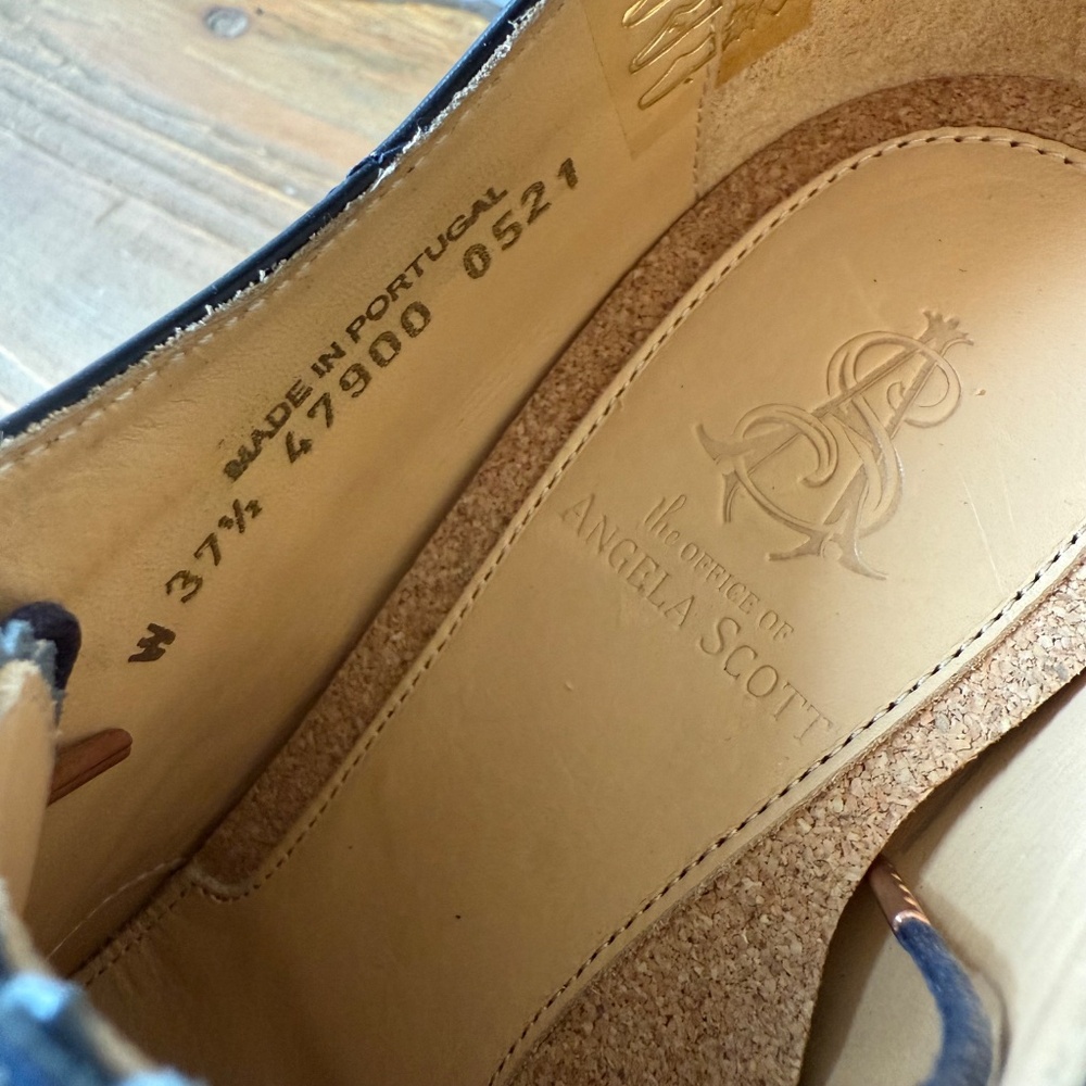 NIB The Office of Angela Scott Mrs. Doubt Colorblock Brogue Oxford- Size 37.5 - Picture 7 of 13
